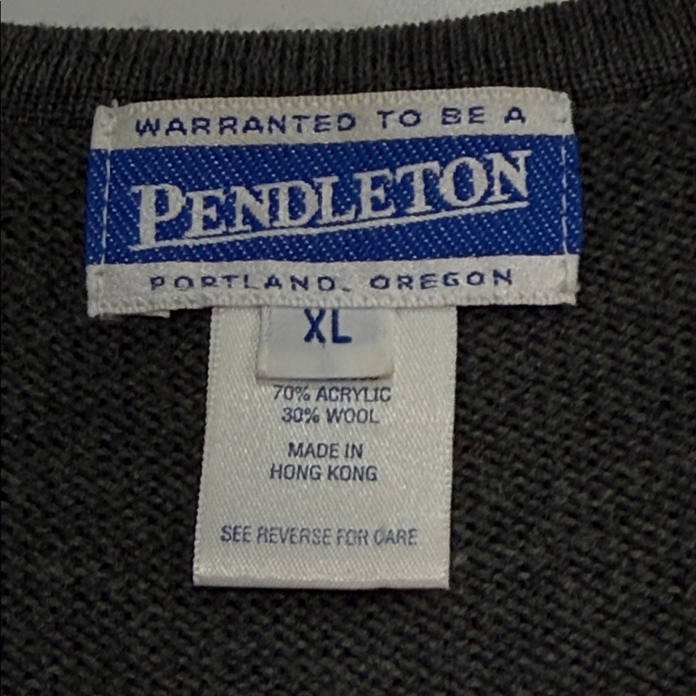 Vintage Pendleton Two Tone Pattern Button Up Wool… - image 4